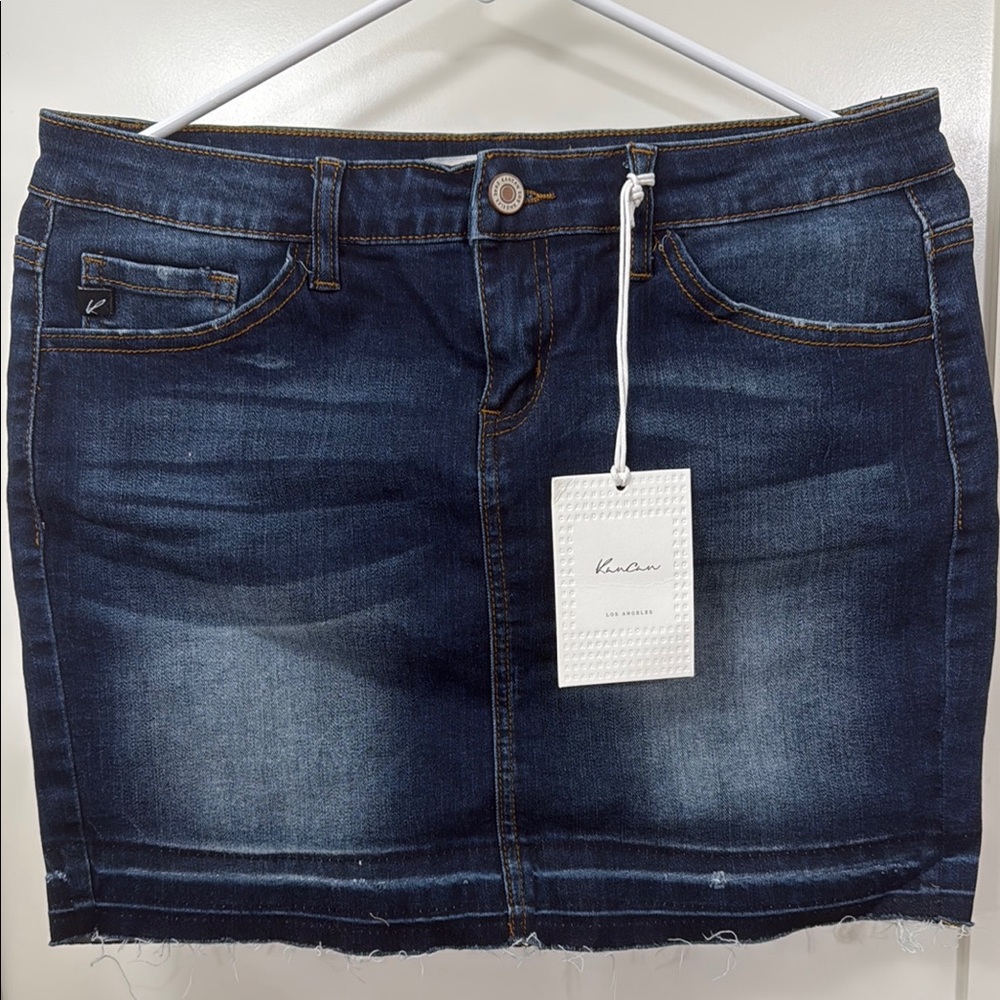 KanCan Women's Blue Denim Skirt